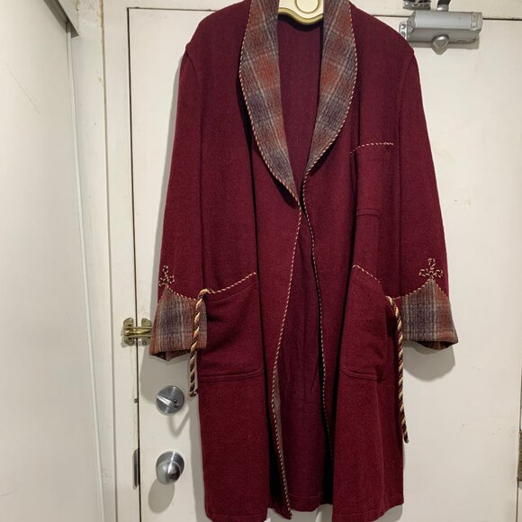 MADE IN ENGLAND VINTAGE WOOL ROBE JACKETS SIZE L - Picture 2 of 16